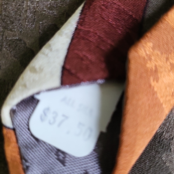 Vintage Henri Christian Designer Silk Abstract Tie / NWT Deadstock Vintage - Picture 6 of 7